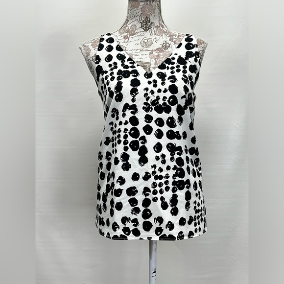 BANANA REPUBLIC Black and white dot tank‎ size M - Picture 5 of 12